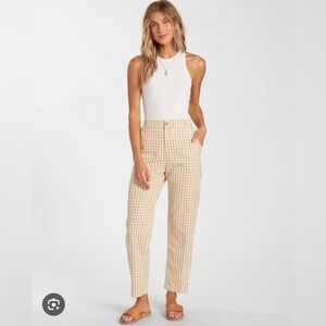 Billabong plaid trousers